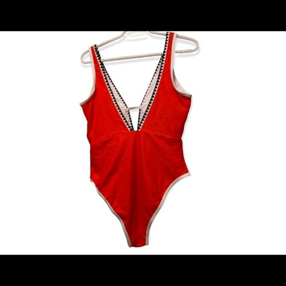 Hot red sexy vacation monokini size M - Picture 2 of 2